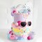 Guitar Cake Toppers Pink Blue Purple Ball Cake Toppers Silver Disco Mirror Ball Cake Decorations for Girl Guitar Musician Theme Party Kid Disco Music Birthday Supplies